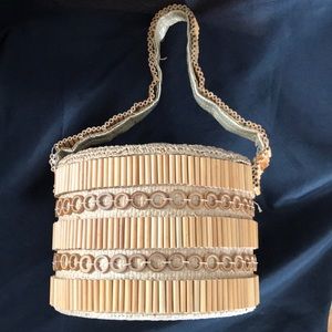 Unique Vintage Bucket/Basket Purse~Made in Japan